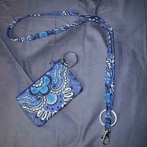 Vera Bradley lanyard and zip ID case